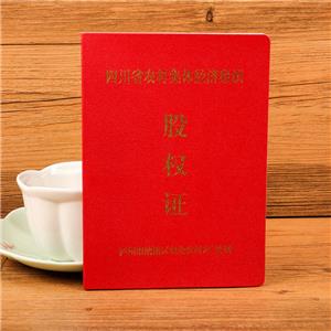 四川瀘州市股權(quán)證